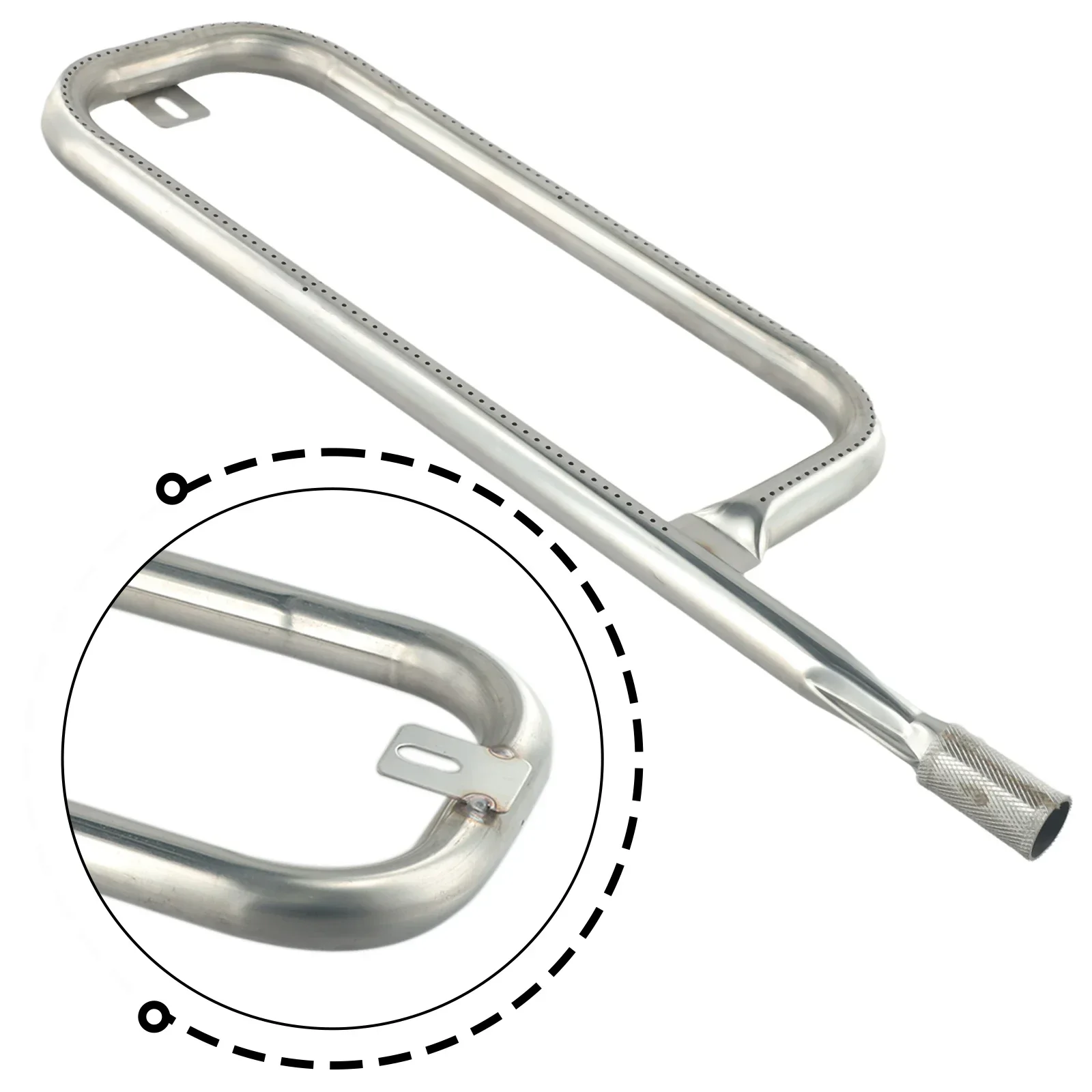 Pièce de rechange de gril de tube de Eva, acier inoxydable argenté non magnétique, Weber Q100 Heat 02/10/2018, bain 41657