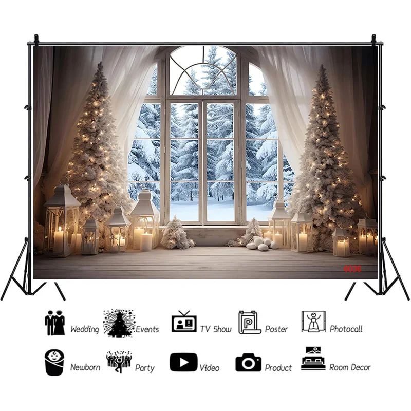 

SHENGYONGBAO Christmas Day Photography Backdrops Happy Magic Xmas Eve New Year Candy Fireplace Studio Background Props JD-02