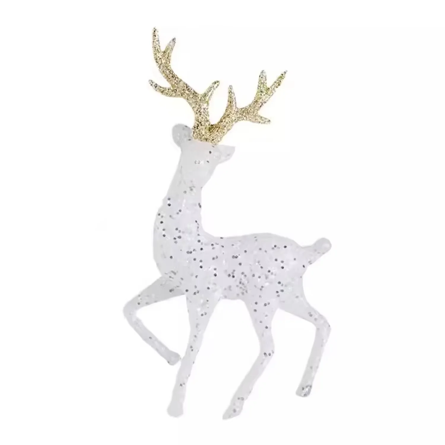 hot selling 1pcs Sparkling plastic Christmas Deer birthday decoration baking decoration Christmas crystal deer cake topper