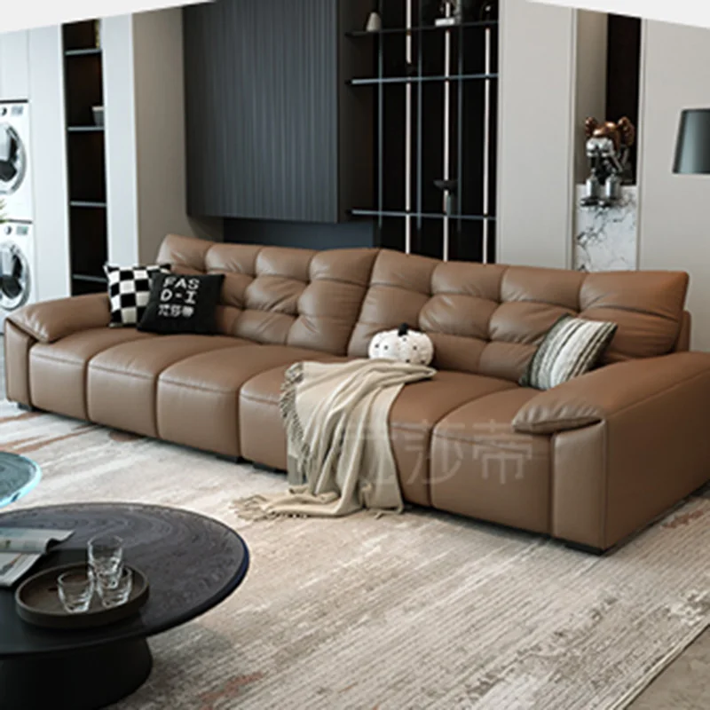 

Modern Leather Living Room Sofa Italian Minimalist Lazy Luxury Living Room Sofa Sectional Recliner Woonkamer Banken Furniture