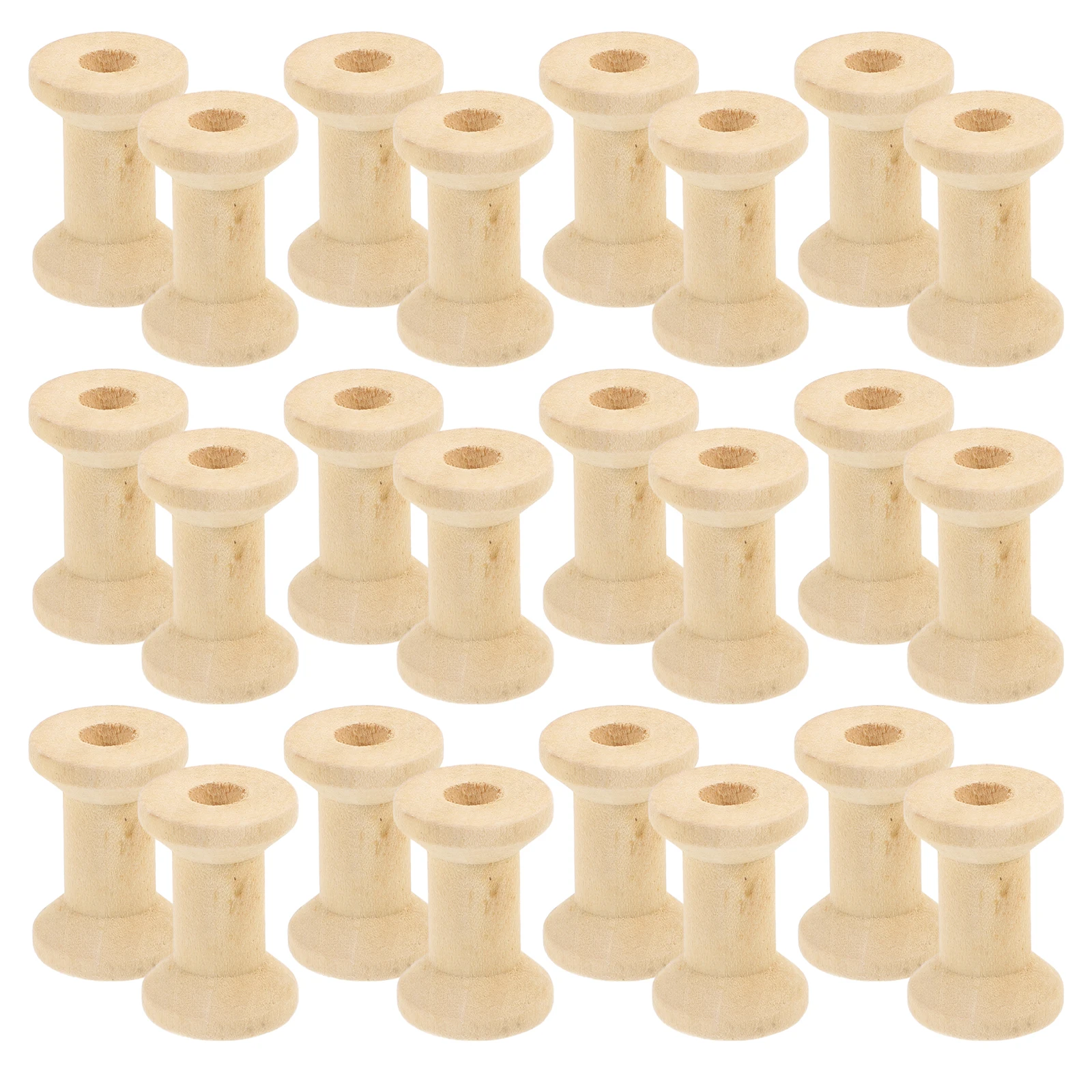 

100pcs Wooden Spool Desktop Yarn Holder Embroidery Winding Spools Knitting Thread Weaving Bobbins Sewing Accessories Durable