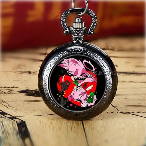 Game Hazbin Hotel Anime Game Pocket Watch Necklace Originality Student Return Ornament Student Birthday Gift view 4