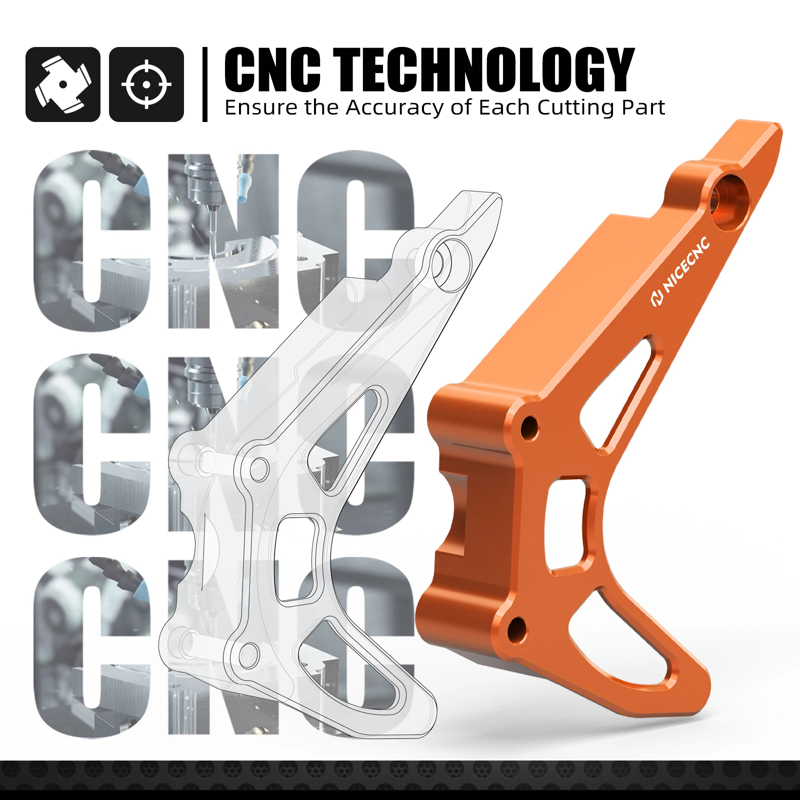 NICECNC Case Saver Chain Guard Sprocket Cover For KTM 690 Enduro R & SMC R 2009-2023 Husqvarna 701 Enduro & SM GasGas 700 SM/E