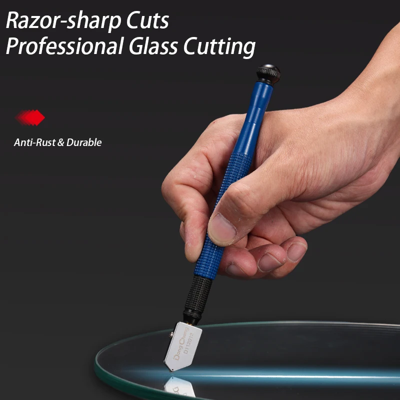 1pc Glass Cutter Diamond Cutter Cutting Tool Glass Oil Cutter Anti-Skid Handle 175mm Suitable For Cutting Glass Diamonds