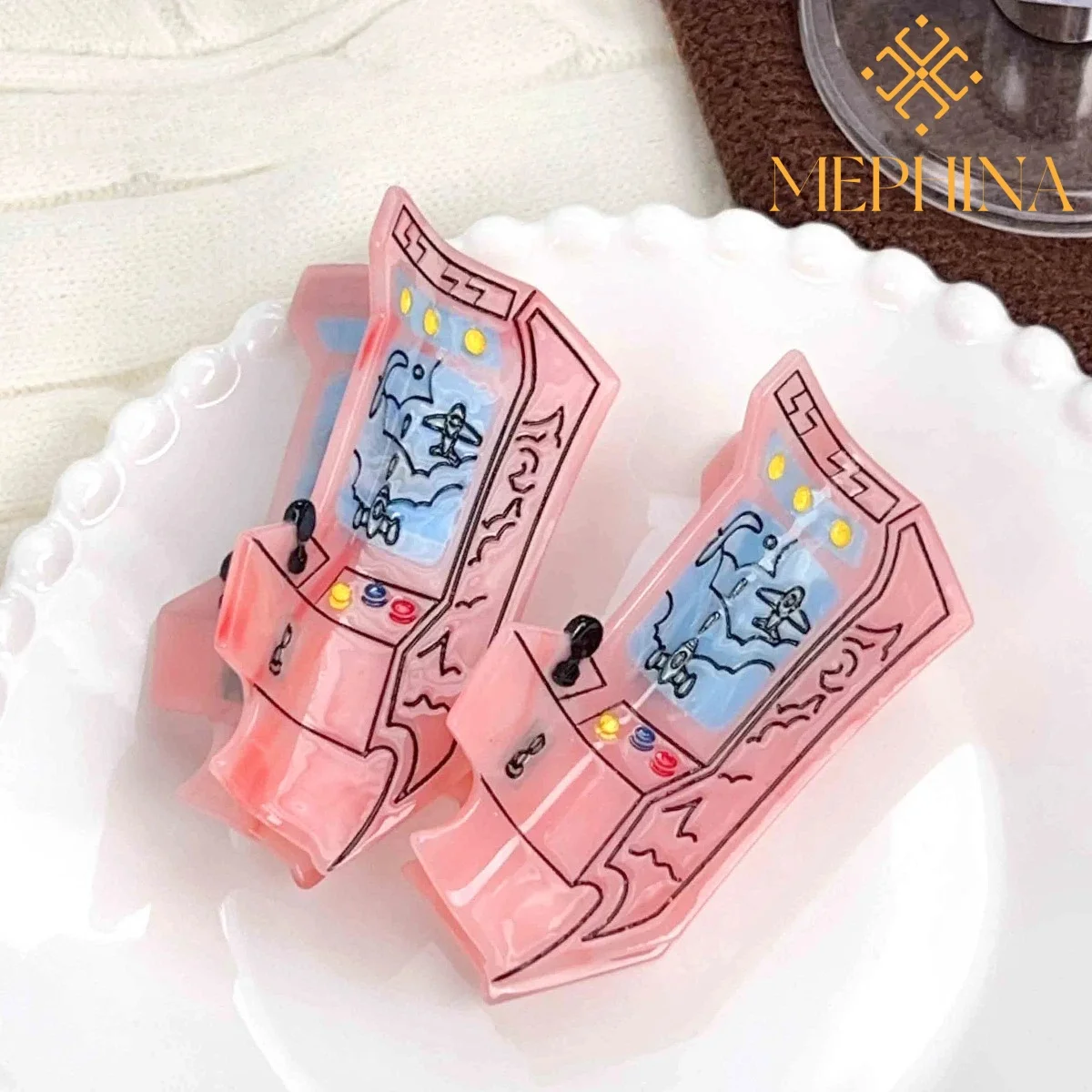 Unique Hair Claw Clip Creative Hair Claws Machine Pink Claw Cartoon Clips Accessories for Women