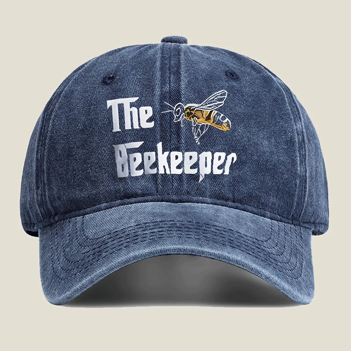 The-Beekeeper-Bee-Print-Vintage-Washed-Denim-Baseball-Cap-Unisex-Adjustable-Outdoor-Casual-Hat-for-Beekeepers