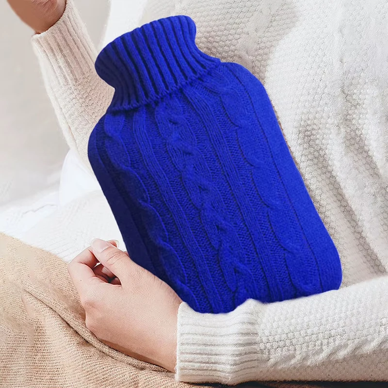 2L Hot Water Bottle Cover Rubber Hot Water Bags Winter Plush Hand & Feet Warmer Explosion-Proof Water Bottle Cover For Hot Water