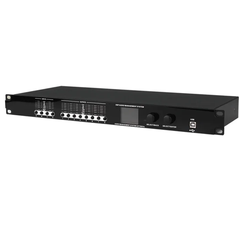 L-48 Professional Digital Audio Processor 4 IN 8 OUT 32-bit DSP Audio Speaker Management System Stage Performance