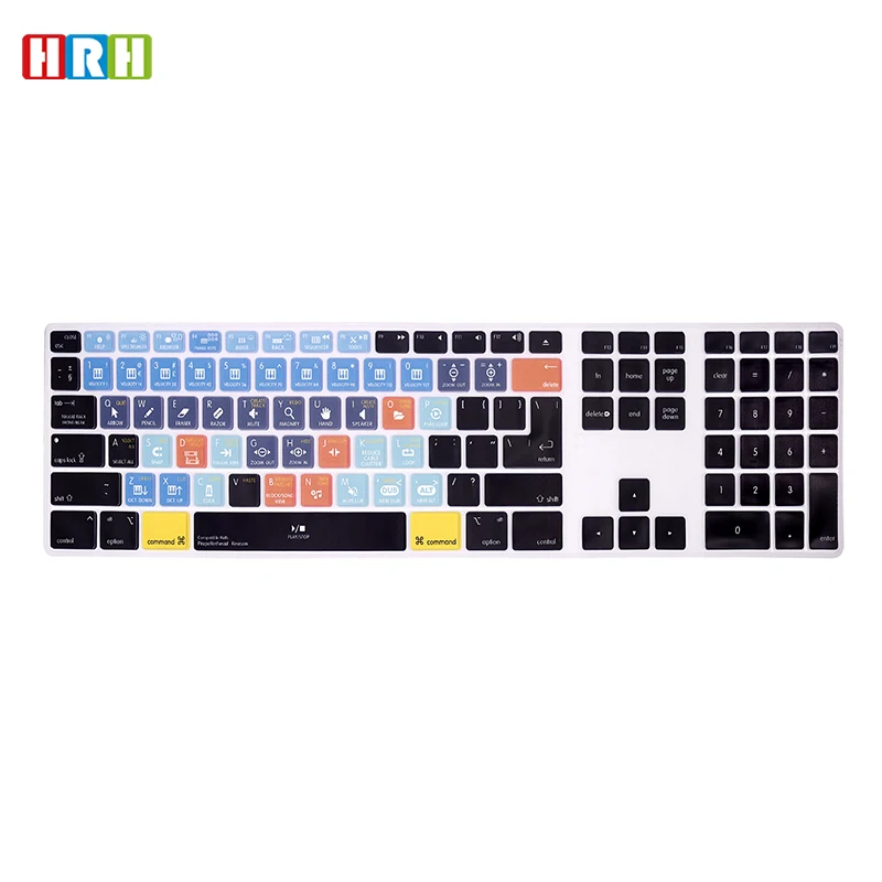 

HRH Shortcut Hotkey Keyboard Cover Skin For Apple Magic Keyboard with Numeric Keypad A1843 MQ052LL/A Released in 2017