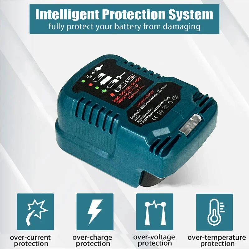 Bateria Li-ion Portátil Mini Carregador de Carro Compacto para Bosch Casa e Jardim 12v 24v 100240v Pba Psb Psr Bateria de Lítio