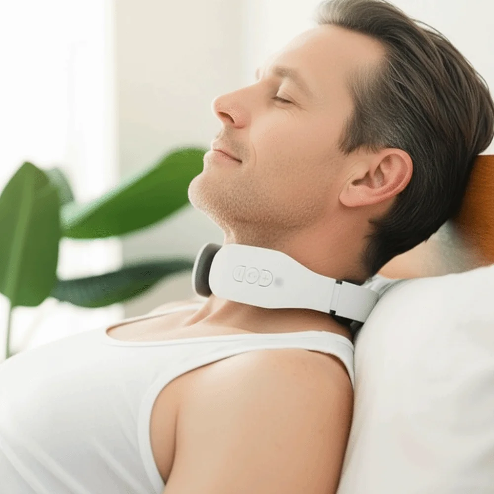 

Вибрационный электрический массажер для шеи, низкочастотный инфракрасный тепловой массажер для шейного отдела позвоночника, регулируемый беспроводной