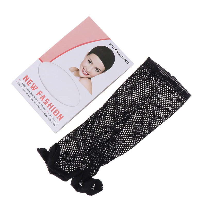 Berretto a cupola in rete nera Berretto in tessuto per capelli in spandex elasticizzato senza colla traspirante per realizzare parrucche
