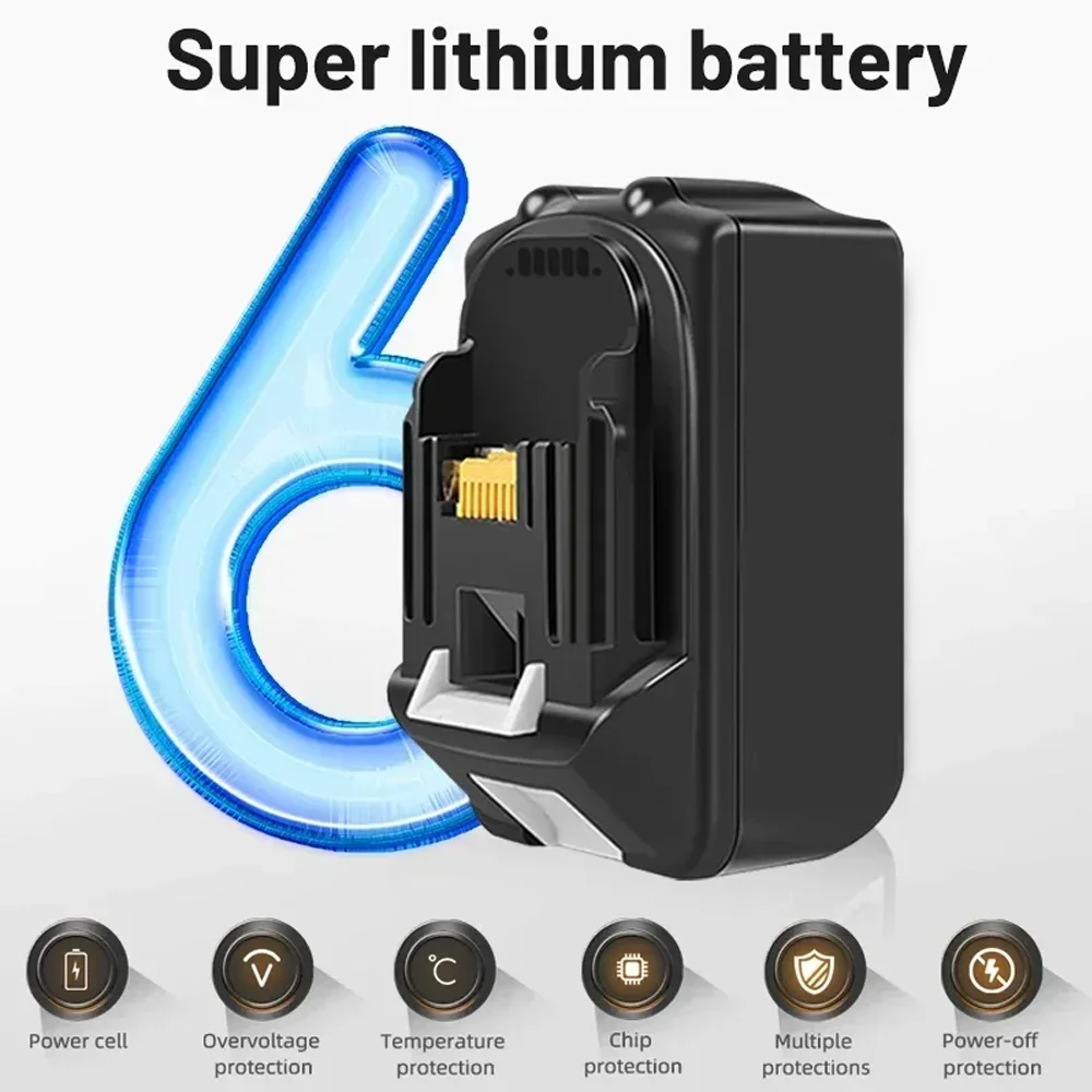 18V 6.0Ah For Makita 6000mAh Battery BL1830B BL1850B BL1850 BL1840 BL1860 BL1815 Replacement Lithium Battery
