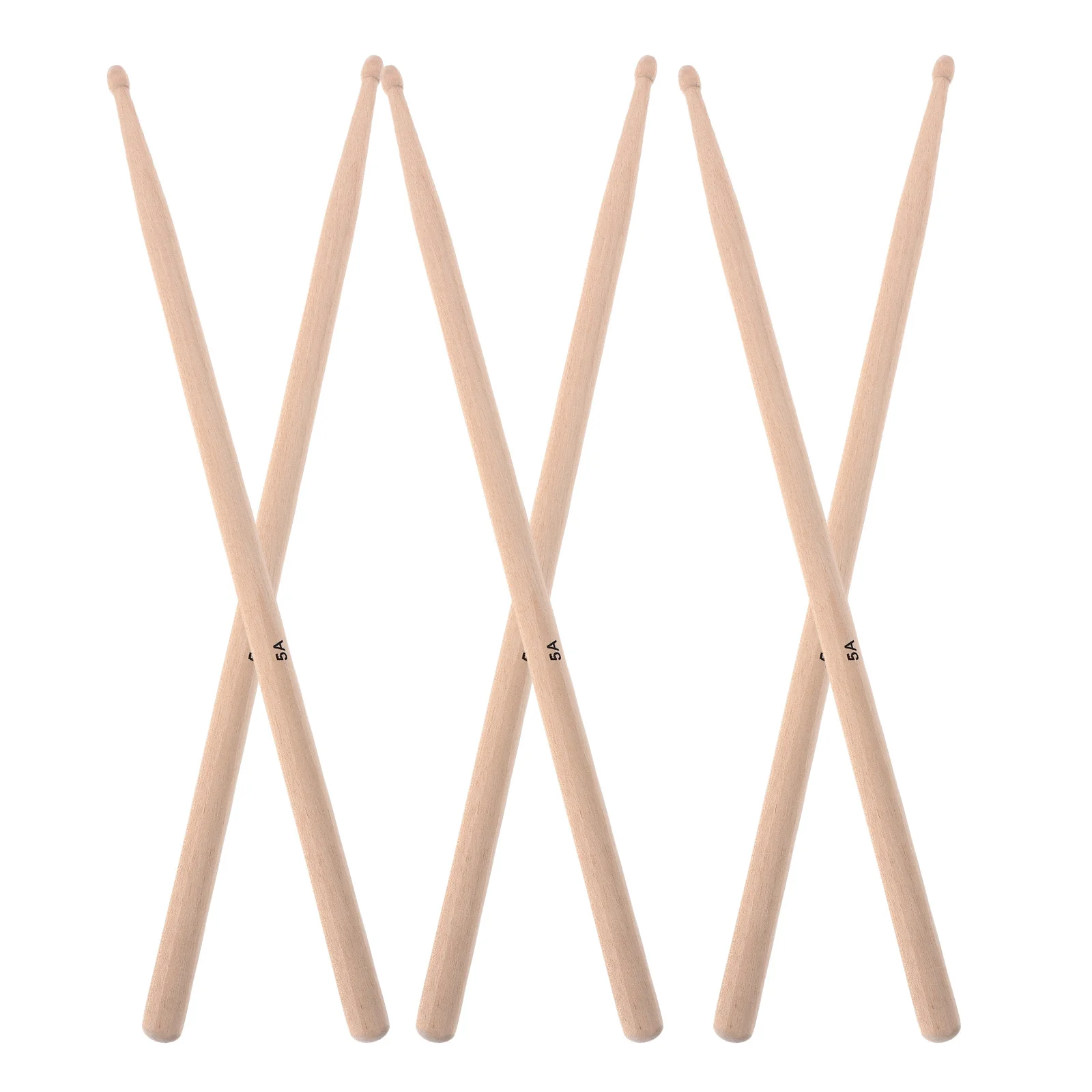 

3Pairs Drumsticks 5a Maple Wooden Tip Drum Sticks Practice Performance Electronic Drum Kit Jazz Percussion Stick