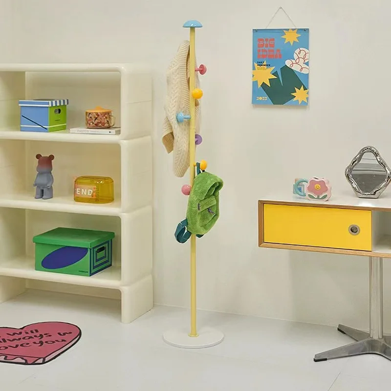Clothes Rack Hangers for Kids Floor Hanger Bedroom Cartoon Standing Coat Rack Living Room Creative Hanging Bag Rack Hat Hanger