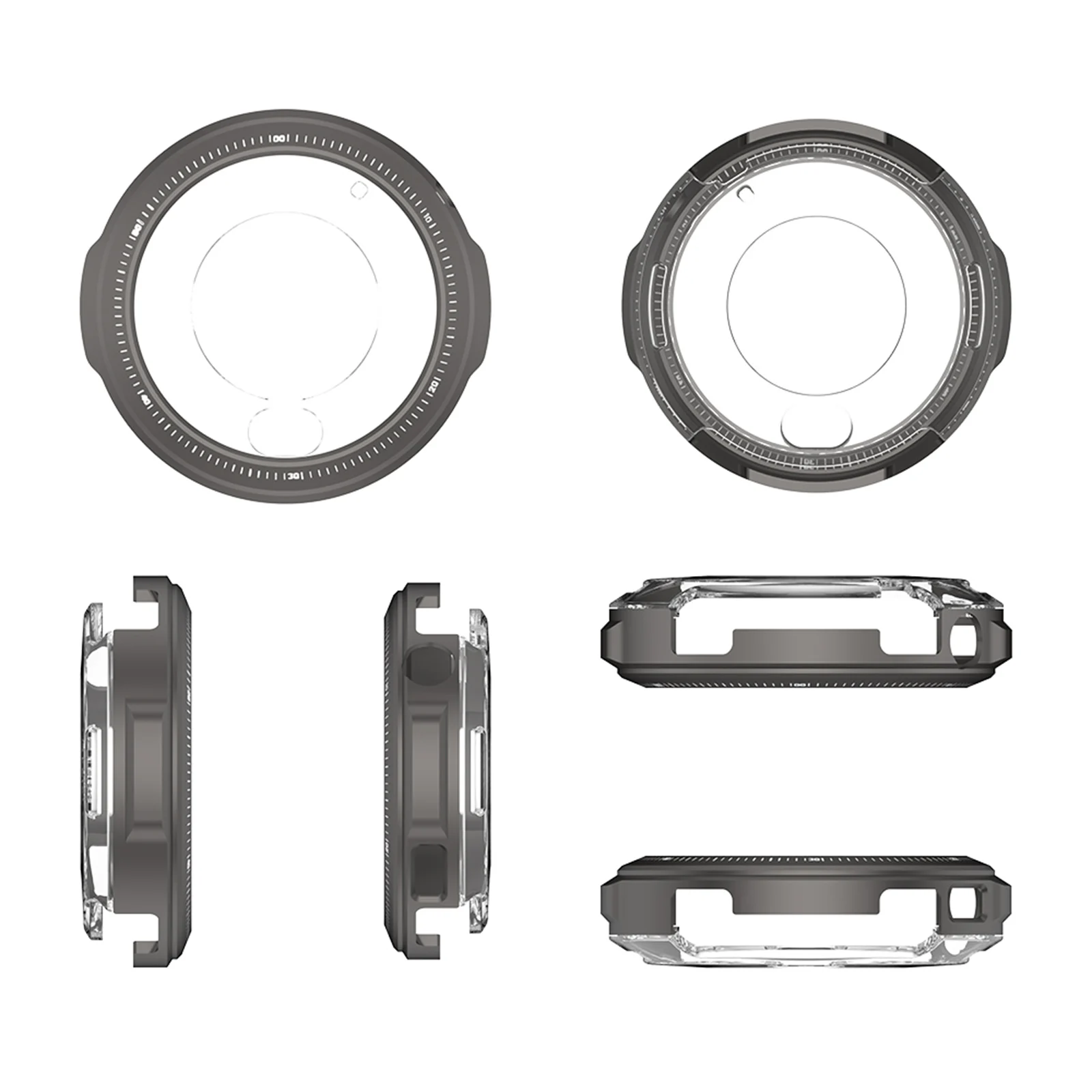 

Metal Frame Case Hollow Accessories Protective Bumper Shell Shockproof Suitable for Amazfit Balance 2 Smart Watch 47mm