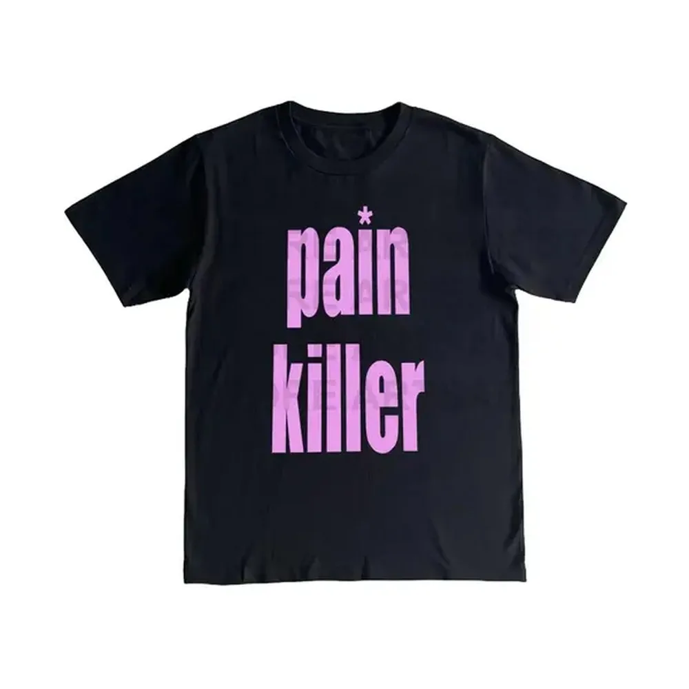 Pain Killer Heavy Cotton Tee Shirt - Archive Inspired Tshirt Y2k Hip Hop Merch, Music Lover Shirt, Gift for Fans