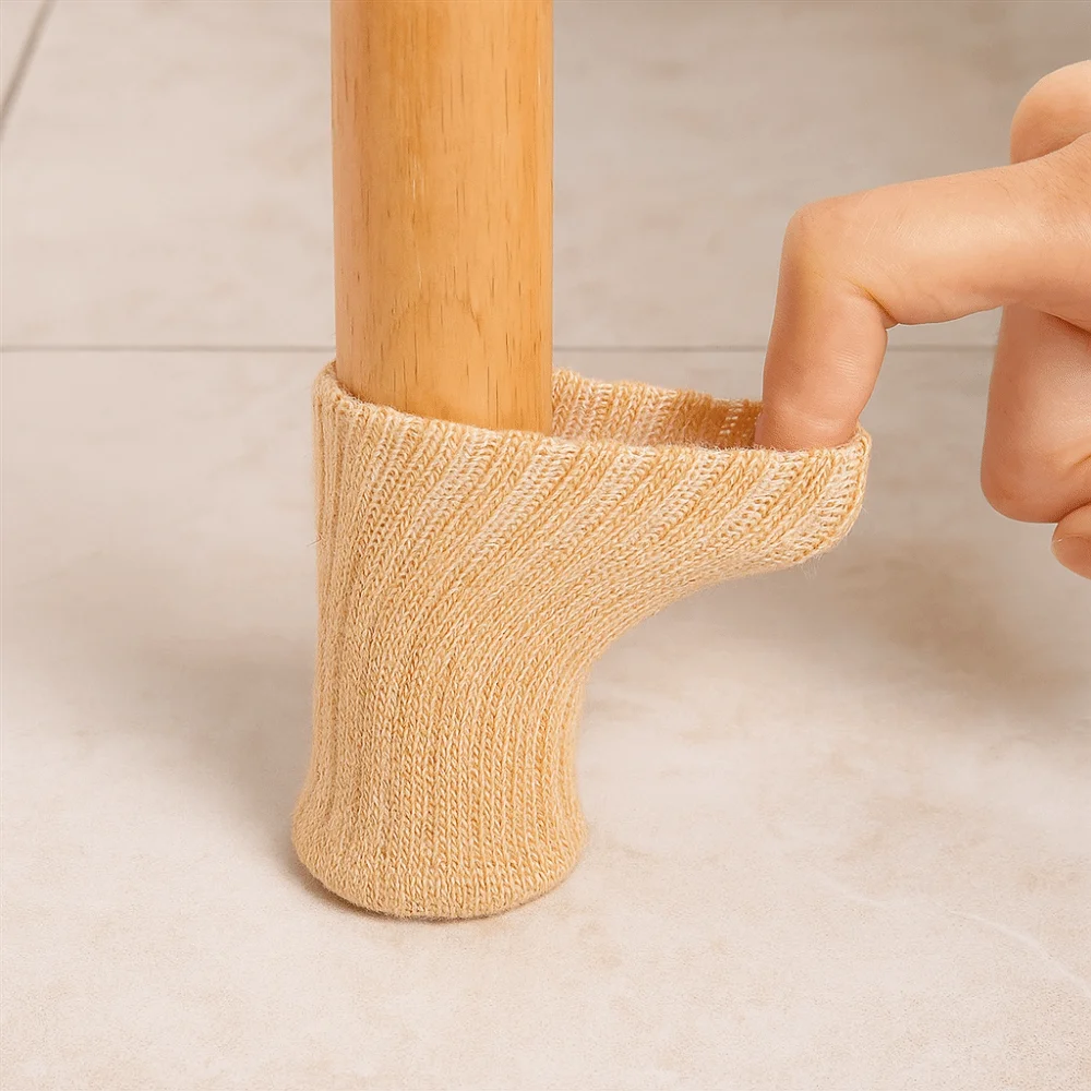 24 pezzi gambe per mobili in maglia silenziosa calzino antiscivolo base in feltro copertura per gambe della sedia universale resistente all'usura piedi della sedia berretto invernale
