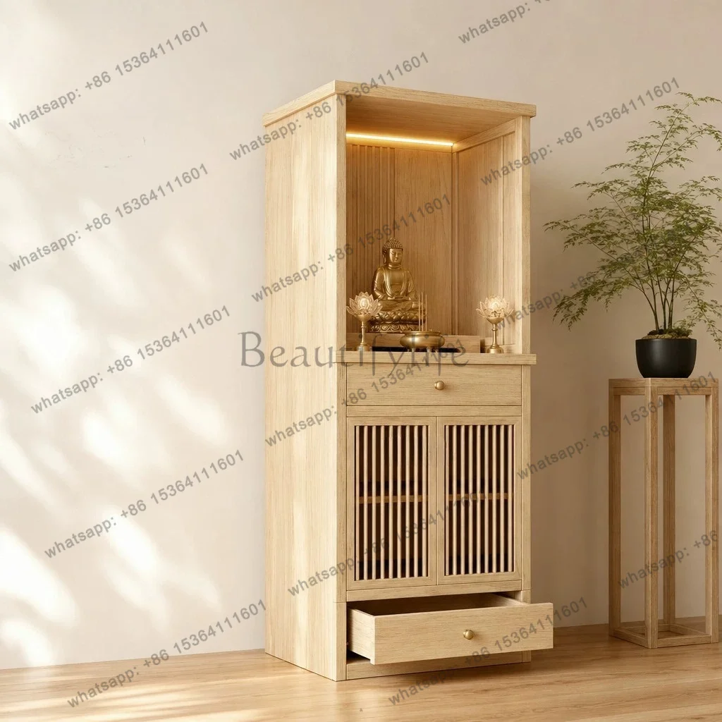 YJ Song-style Aesthetics New Chinese Household Shrine Table Buddha Hall Altar Cabinet For Guanyin God of Wealth Home Worship