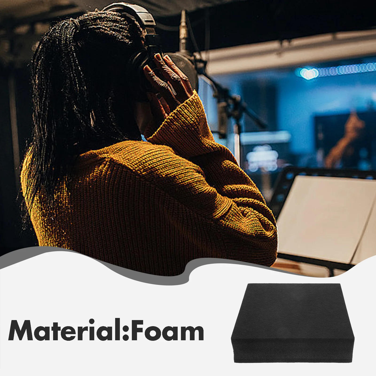 Bantalan Isolasi Kebisingan Monitor Studio Platform Subwoofer Bantalan Busa Isolasi Speaker Panel Akustik Peredam Suara