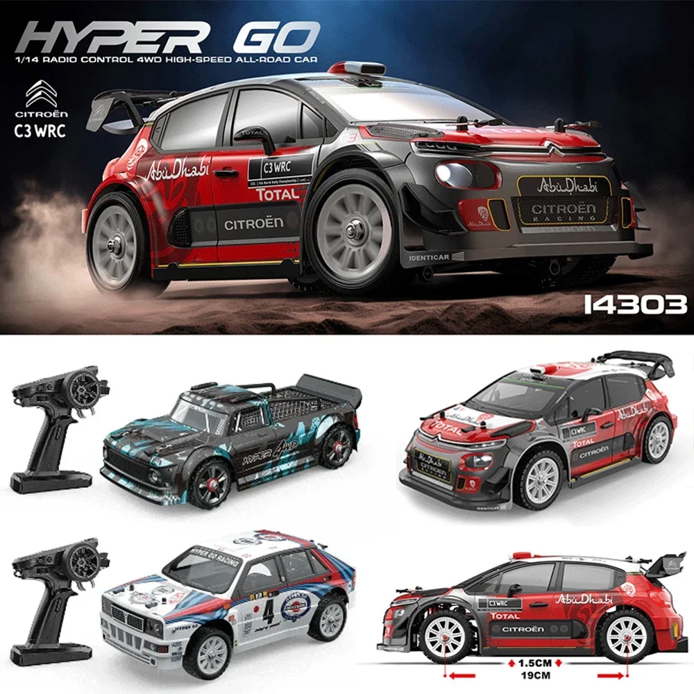 Hyper Go 14303 14302 14301 MJX Rc Car 55KM/H High Speed Drift Racing Brushless 4WD Off-road Remote Control Cars Toy for Children