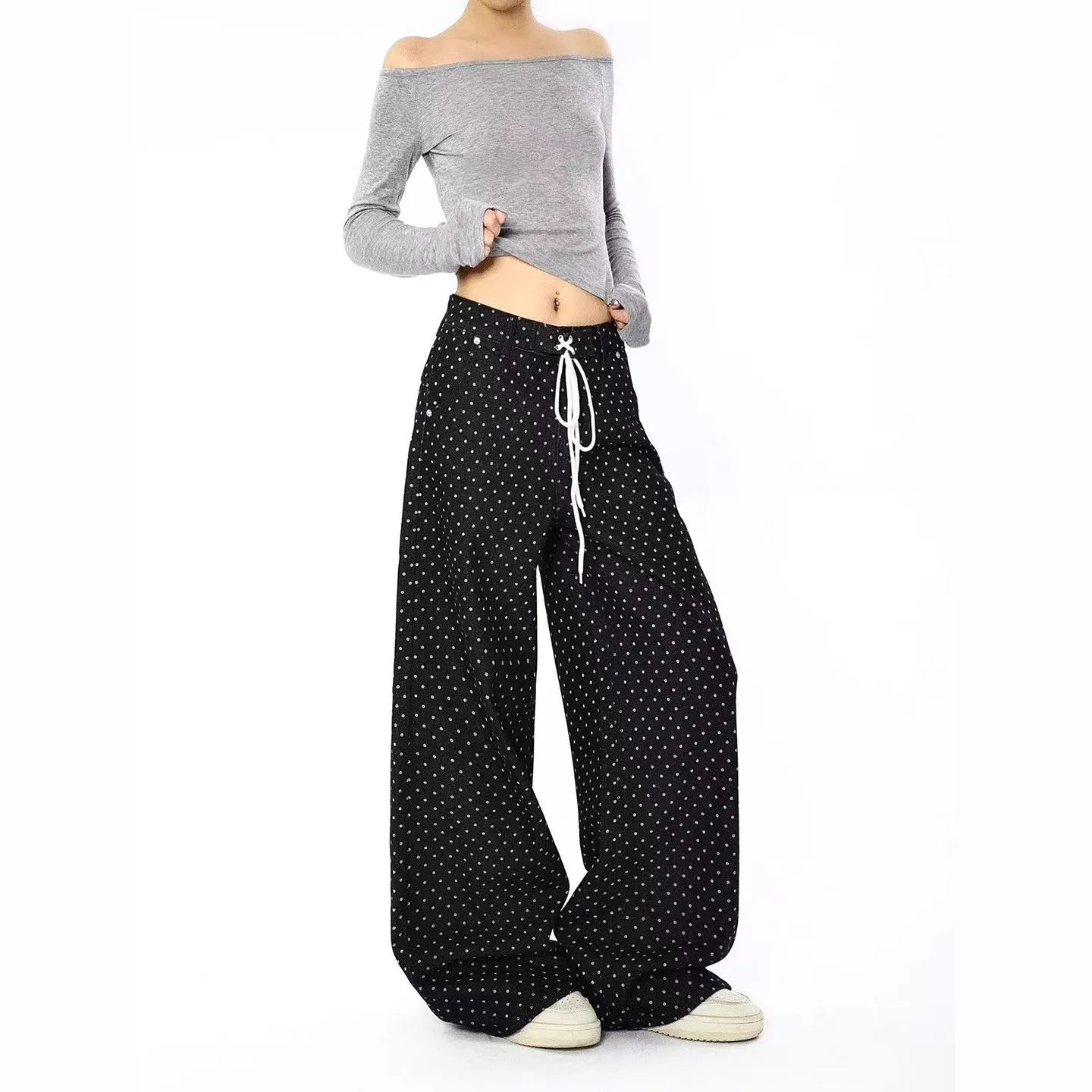 여성 와이드 레그 청바지 남성 루즈 카우보이 모핑 바지 배기 데님 팬츠 패션 핸섬 워싱 스트릿웨어 캐주얼 바지