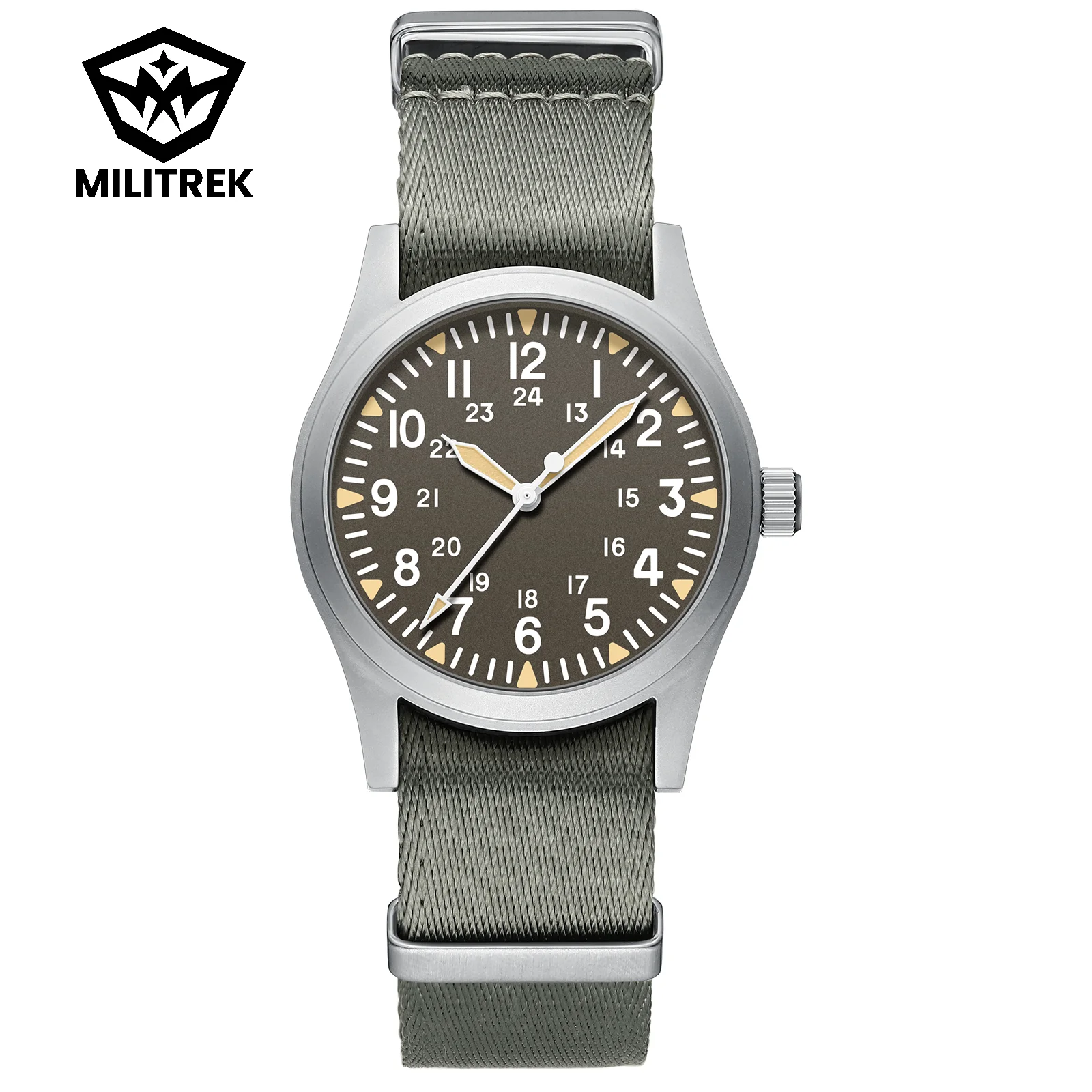 Sapphire Glass Luminous Men's Watch MILITREK 2025 New Quartz VH31 37mm Military Waterproof 100M Stainless Steel Reloj Hombre