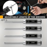 Hexagon Screwdriver Set/ 4pcs 1.5 mm 2.0 mm 2.5 mm 3.0 mm Keyed Screwdriver Repair Tool For Remote Control Cars/RC Helicopte
