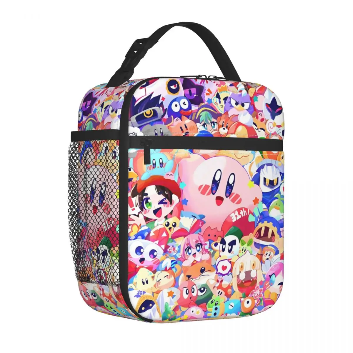 

Kawaii Kirbyys Insulated Lunch Bags Thermal Bag Reusable Meal Container High Capacity Tote Lunch Box Food Bag College Outdoor