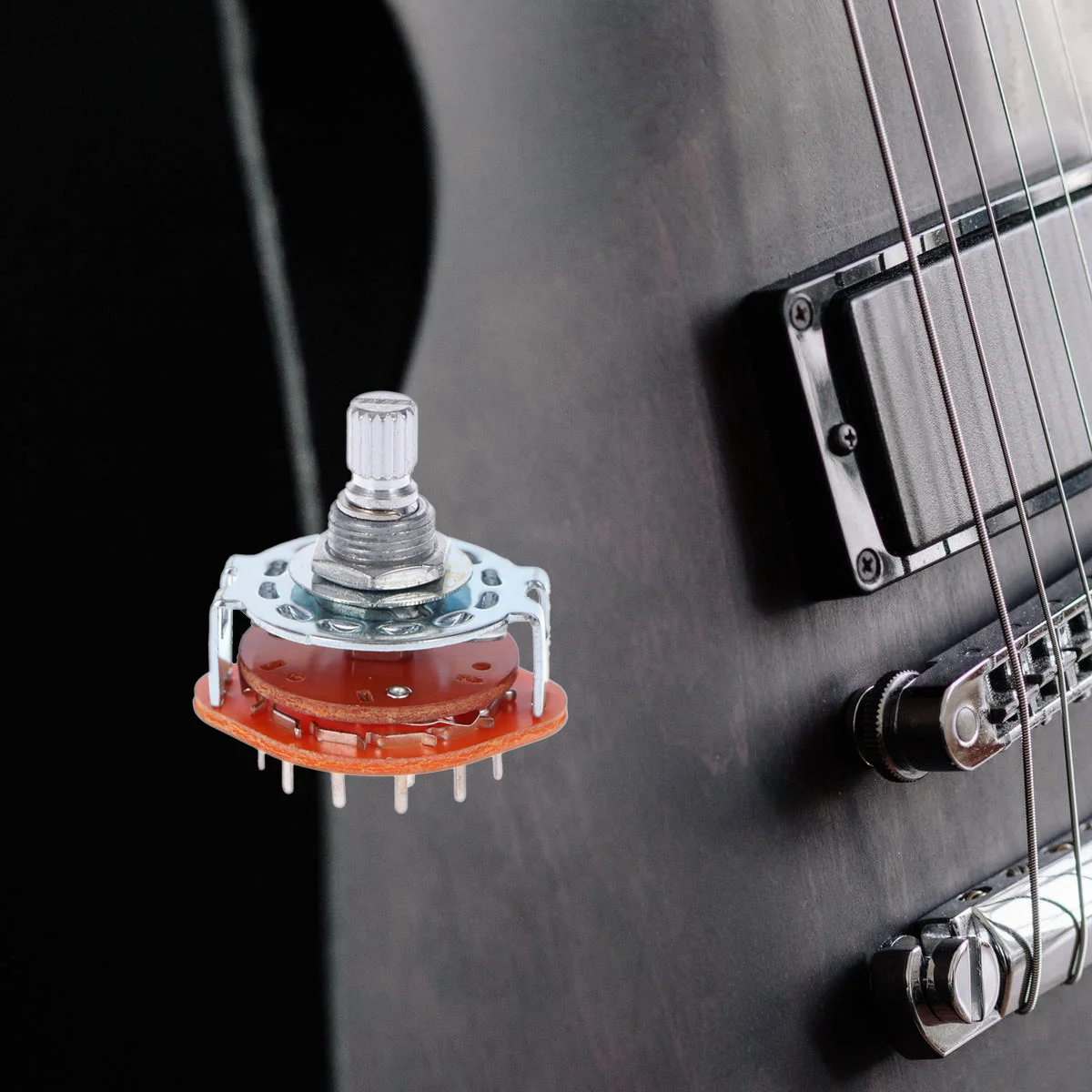

3-Pole 4-Position Audio Potentiometer Switch for Guitar Precision Rotary Selector Sturdy Guitar Amplifier Replacement Part