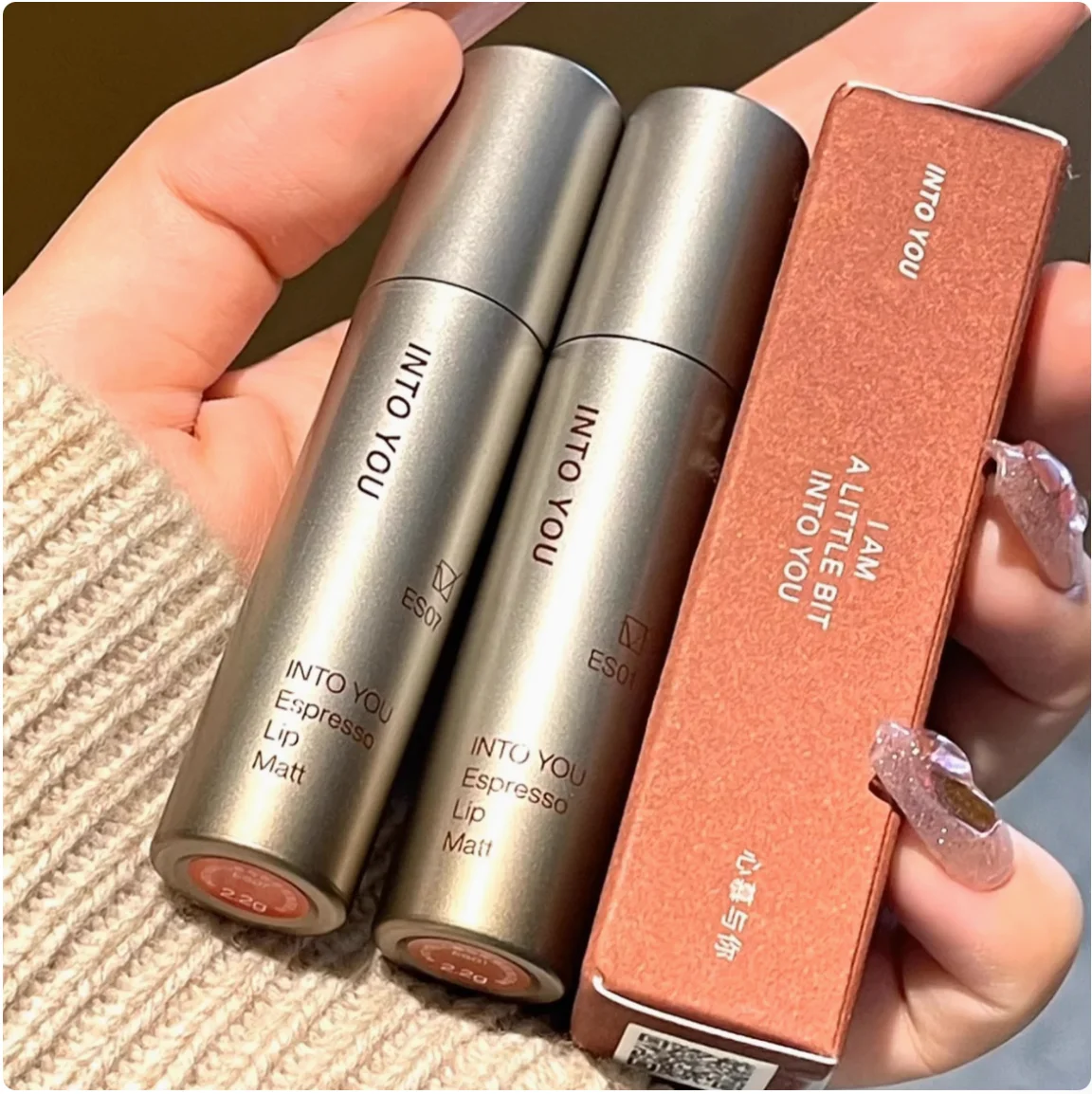 Into You Espresso Lip Tint Lip Matte 2.2G Colore ricco Velluto super opaco Lipgloss Intoyou Trucco autentico Originale