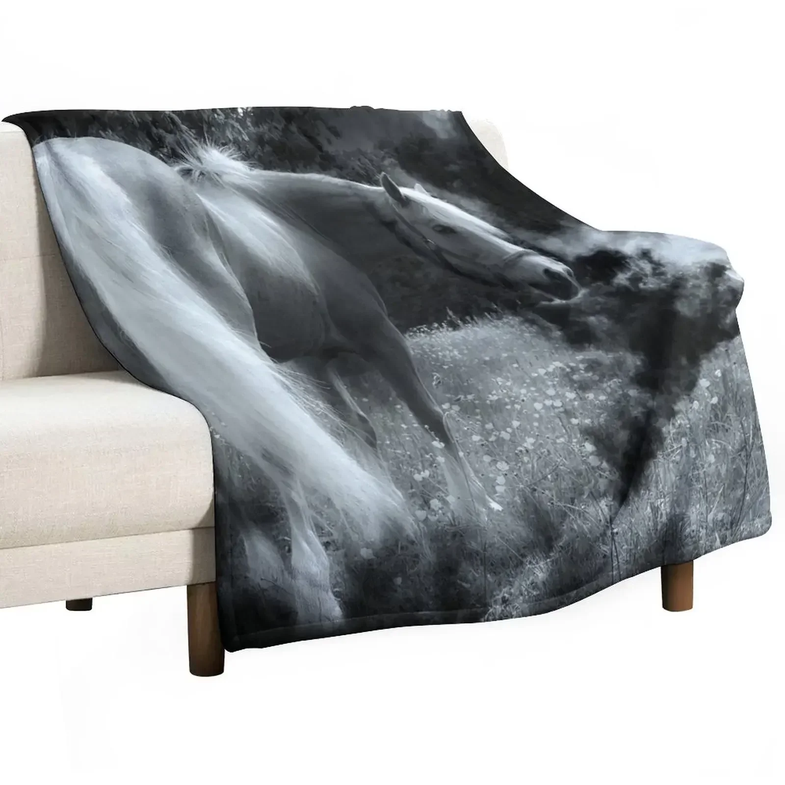 horse horses equestrian Throw Blanket Camping Luxury St blankets ands Hairy Sofas Beautifuls Blankets