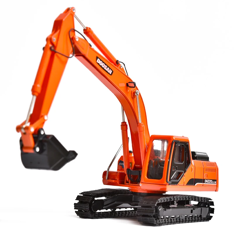 DOOSAN Doushan Daewoo DH220 Simulation Metal Excavator Model Engineering Automotive Decoration Ornament 1/40