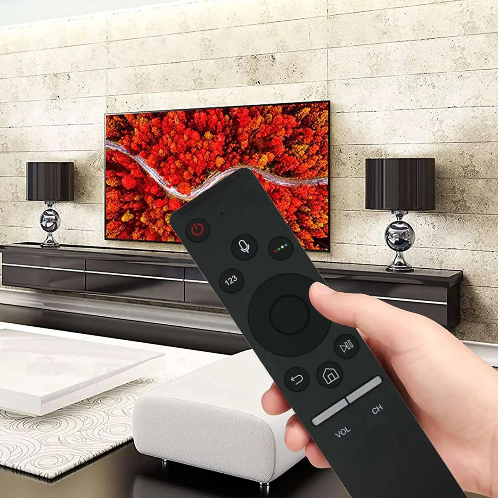 Remote Control TV untuk Samsung TV BN59-01241A BN59-01265A BN59-01259E BN59-01260A pengganti Remote Control suara