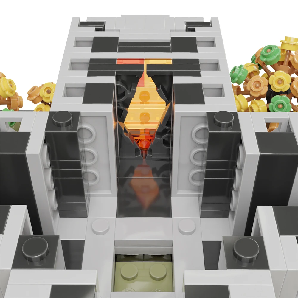 Diorama MOC de laboratorio secreto retro futurista Strange Stuff Vibe, juego de construcción complejo de gobierno subterráneo, ladrillos compatibles