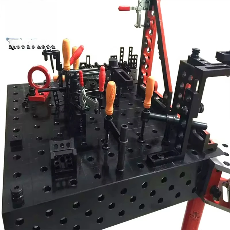 High Precision 3d Cast Iron Flexible Platform Welding Table with All Clamps Accessories