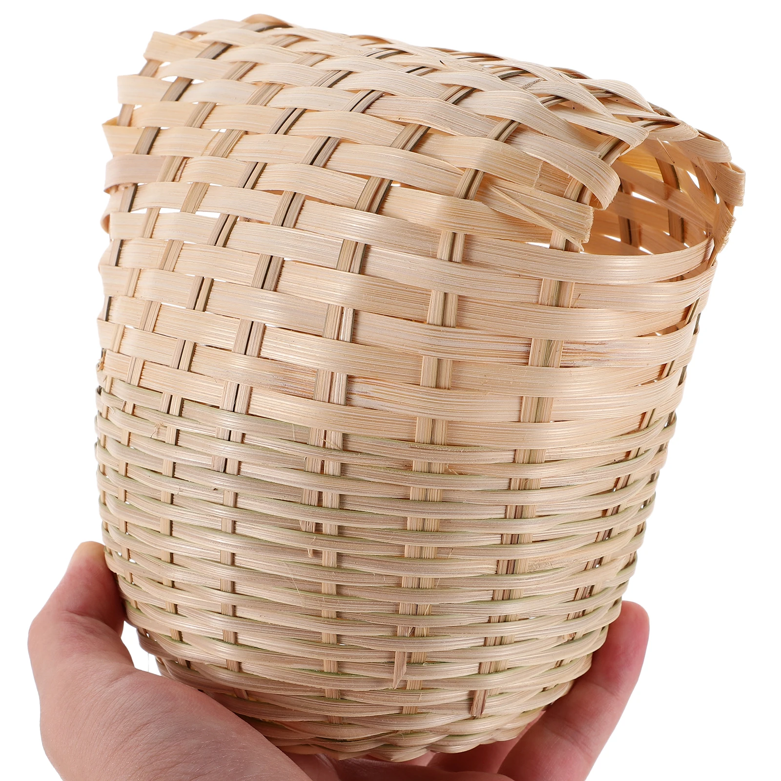 

H woven Bamboo Birdcage Lampshade Storage Box Multifunctional Nest for Finch Sparrow Cage Home Decor Garden Style