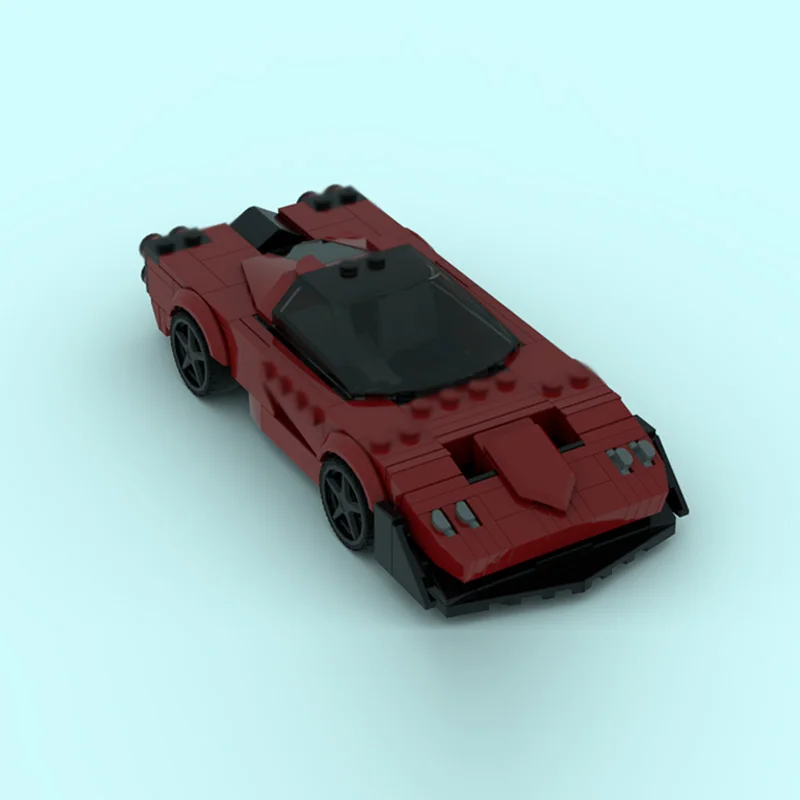 Modello di auto da corsa di velocità MOC Mattoni da costruzione Motore medio Supercar Tecnologia modulare Regali di festa per bambini Assemblare giocattoli Vestito