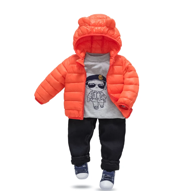 Children's coat winter 0-6 years old girls and boys frivolous warm fashion Joker hooded down jacket Korean version kids clothing