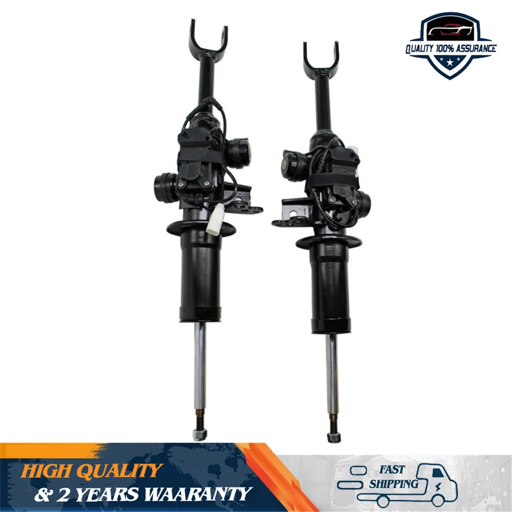 Pair Front Left & Right Hydraulic Shocks Absorbers EDC For BMW F01 F02 F07 F10 550i 740i 750i 2007-2015 37116796925 37116796926