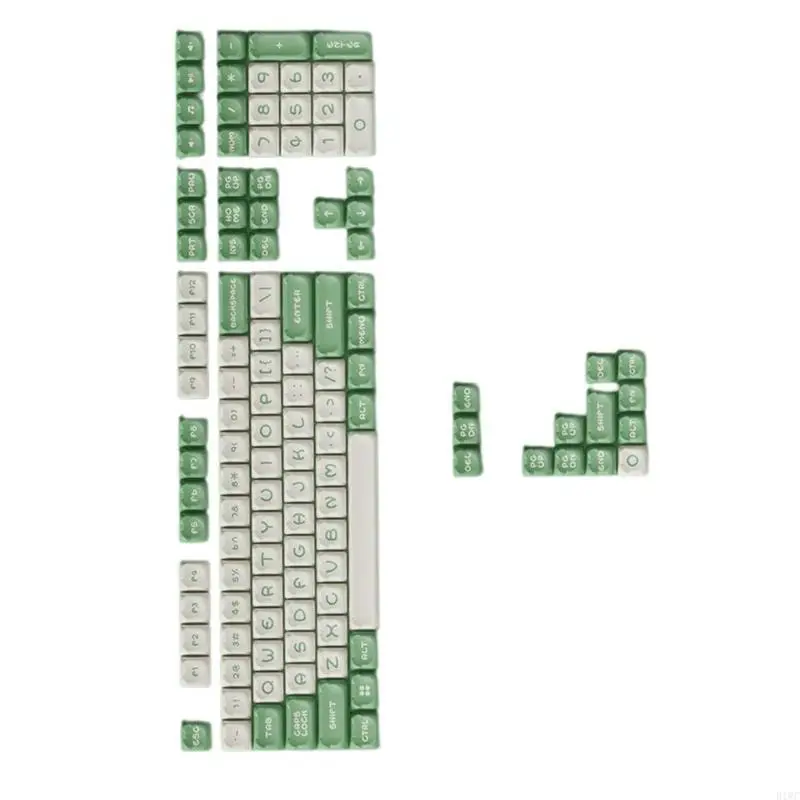 122Keys PBT Keycap Set Double Shot Molded Bear Themed Keycaps for Mechanical Keyboard Fun and Unique Customization 