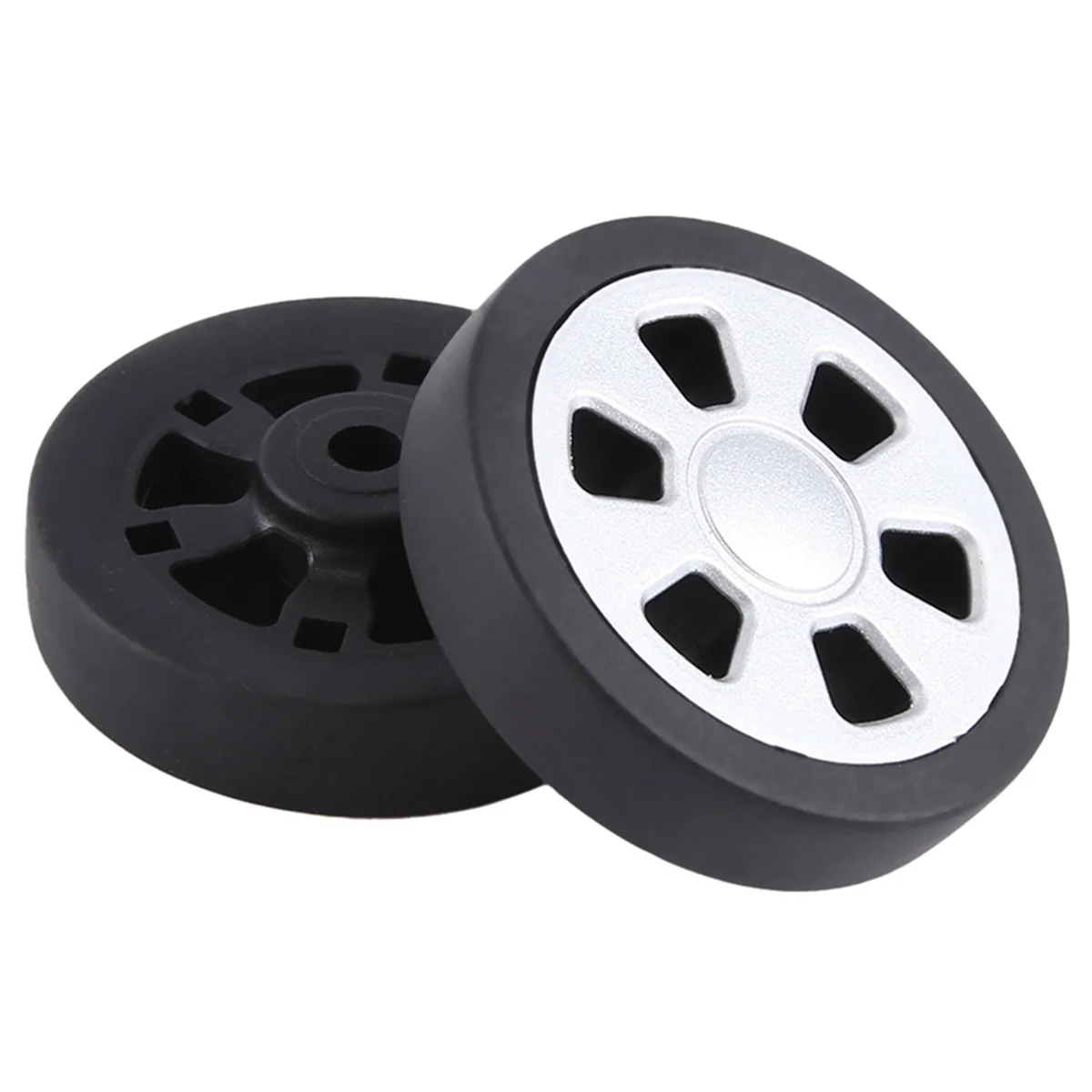 55x13mm Set of 2 Luggage Wheel Suitcase Replacement Wheels,Luggage Suitcase PU Swivel Caster Wheels Bearings Repair KitA