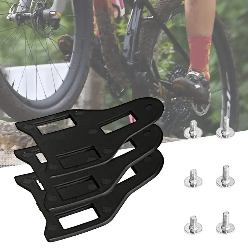 Juego de zapatos de ciclismo universales antideslizantes, tacos de bicicleta de montaña, placa de bloqueo de pétalos fuertes, accesorios de piezas de buena dureza, 1 Juego