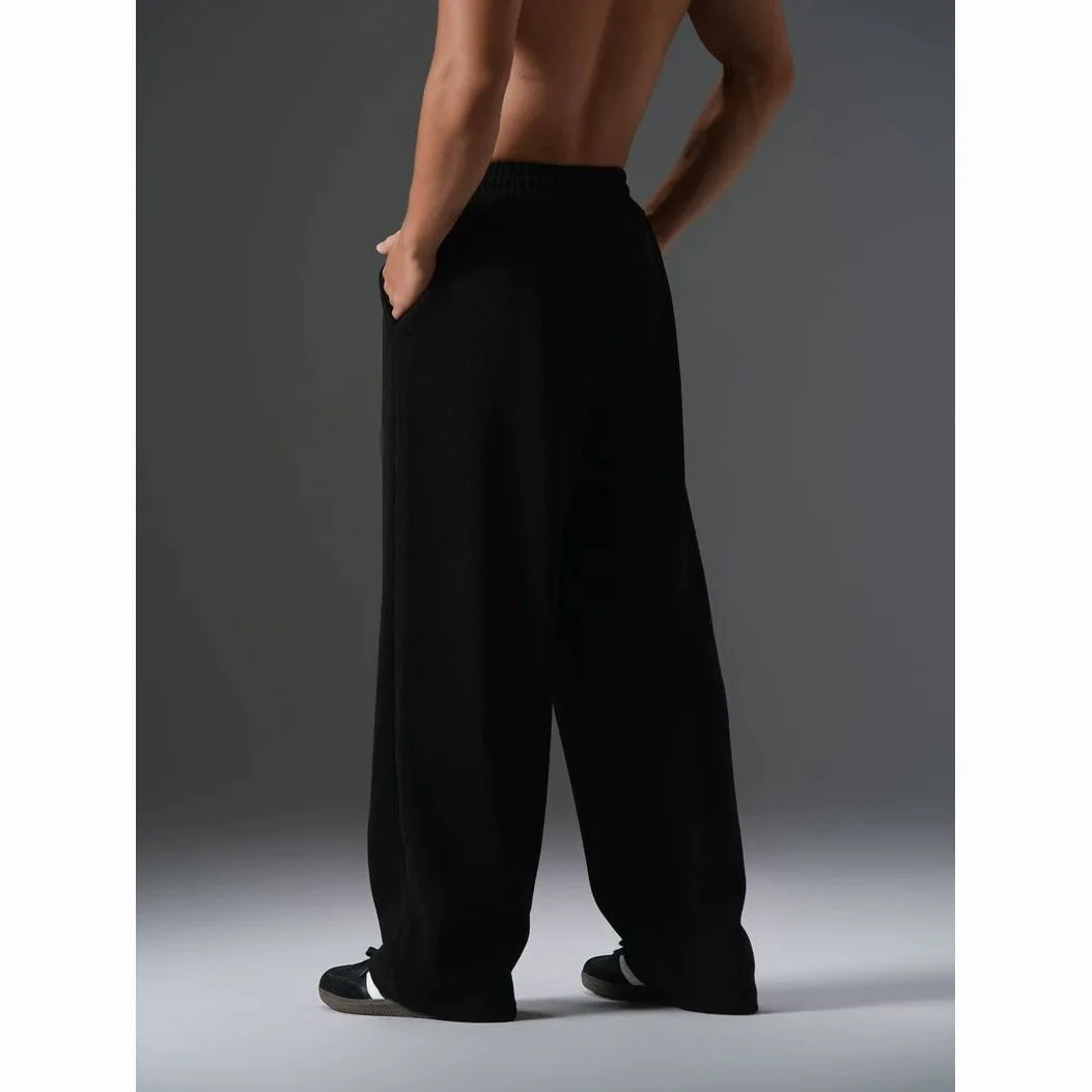 Men's Sweatpants Elastic Waist Joggers Track Pants Casual Sport Fitness Gym Clothing Autumn All-Match Loose Comfy Trousers