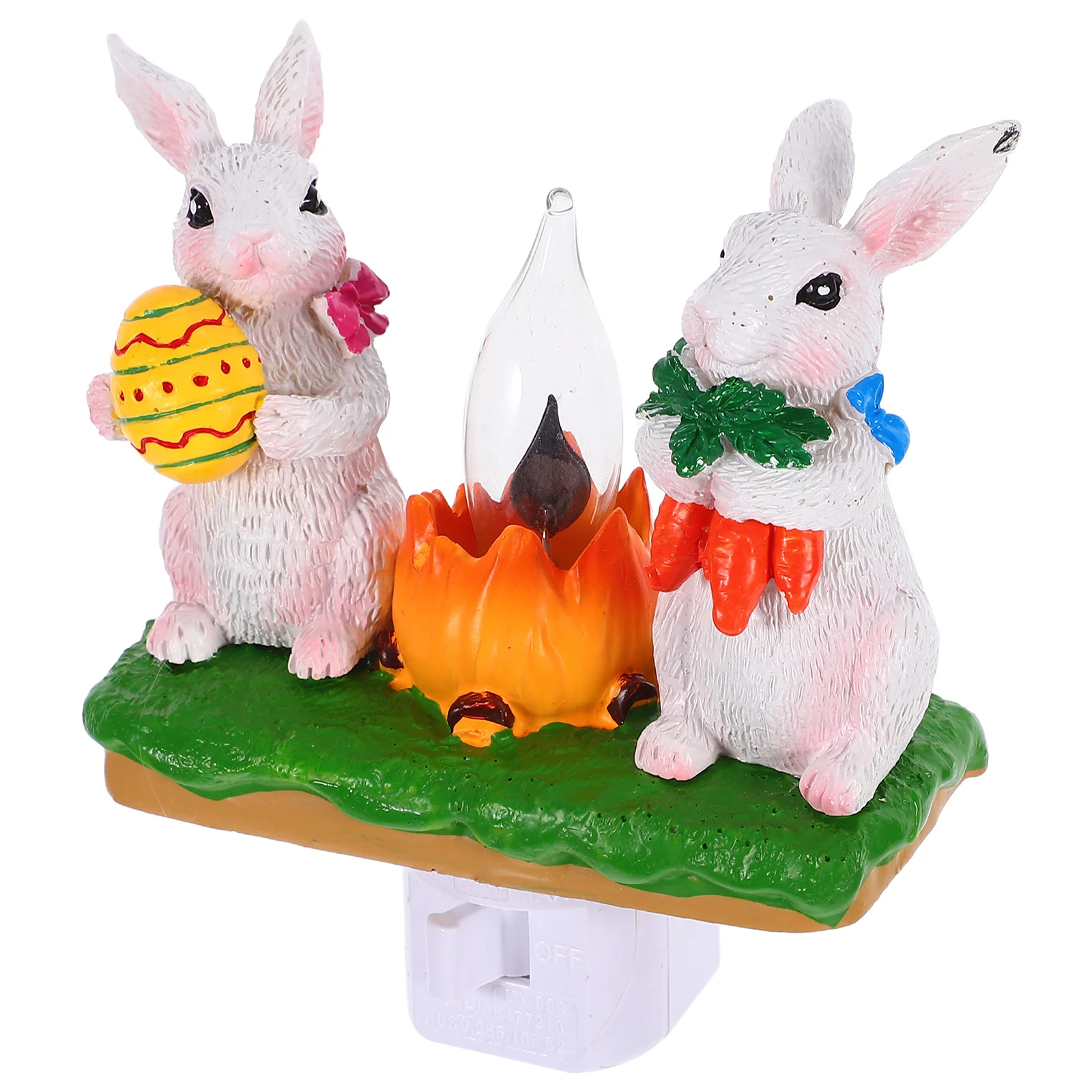

Creative Resin Rabbit Night Light For s Bedroom Nursery Lighting Bunny Decorative Lamp Twinkling Led Easter Home Decoration
