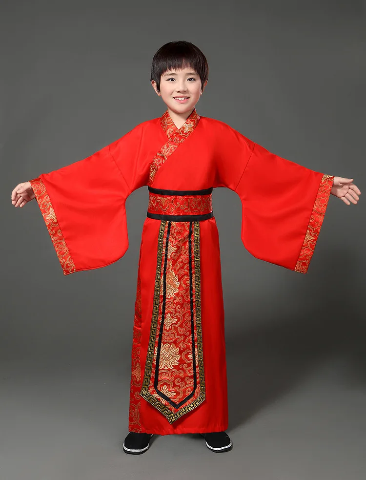 전통 고대 중국 의상 중국어 번체 당나라 Hanfu 드레스 아동 의류 코스프레 무대 공연 의상