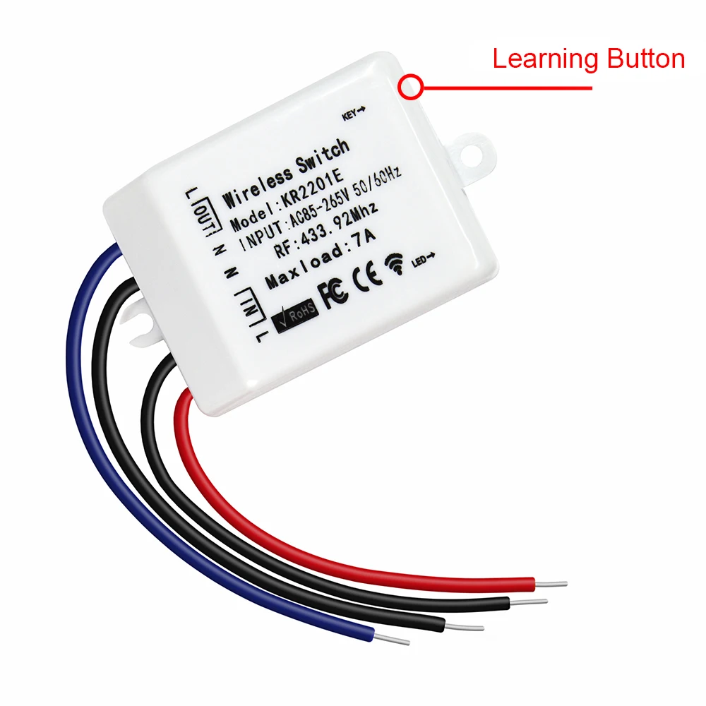 GERMA-interruptor inalámbrico RF portátil, Panel de pared con Control remoto, receptor inteligente, 433Mhz, 86 tipos, CA 110V 220V
