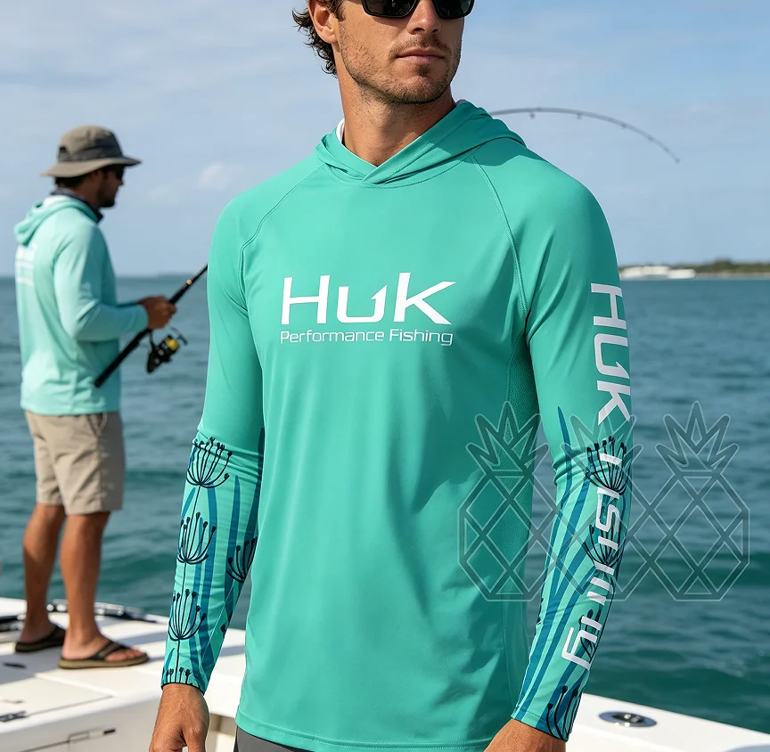 

HUK Fishing Clothing Men Performance Long Sleeve Uv Protection Sweatshirt Breathable Tops Summer Fishing Shirts Camisa De Pesca