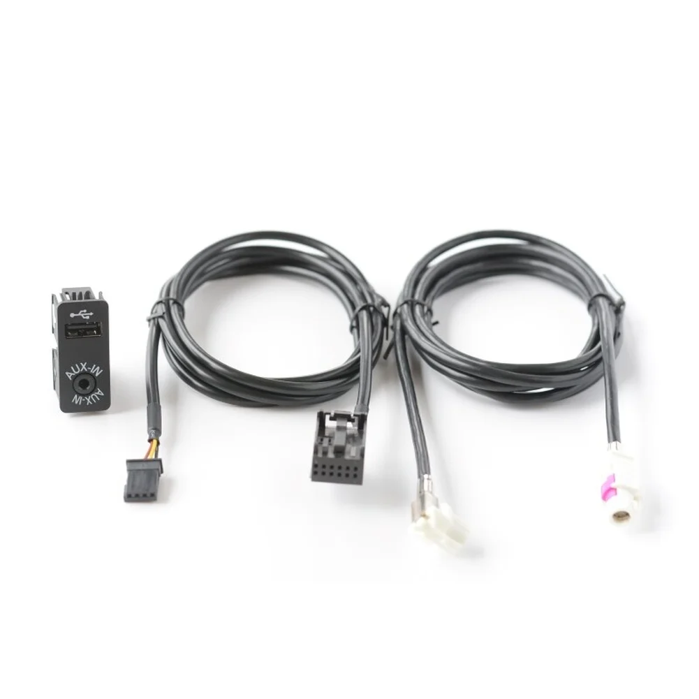 Car Radio USB AUX-In Socket  For BMW Wiring Harness Audio AUX Cable 84109229246 Adapter Cable Center-Console