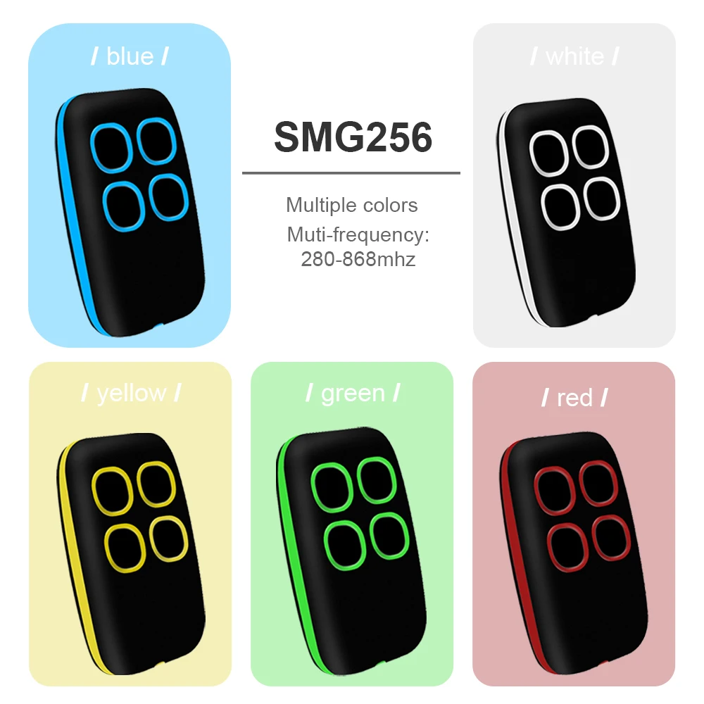 

286MHz-868MHz 433Mhz Multi-Frequency Garage Door Remote Control Duplicator Command Fixed Variable Code Gate Keychain